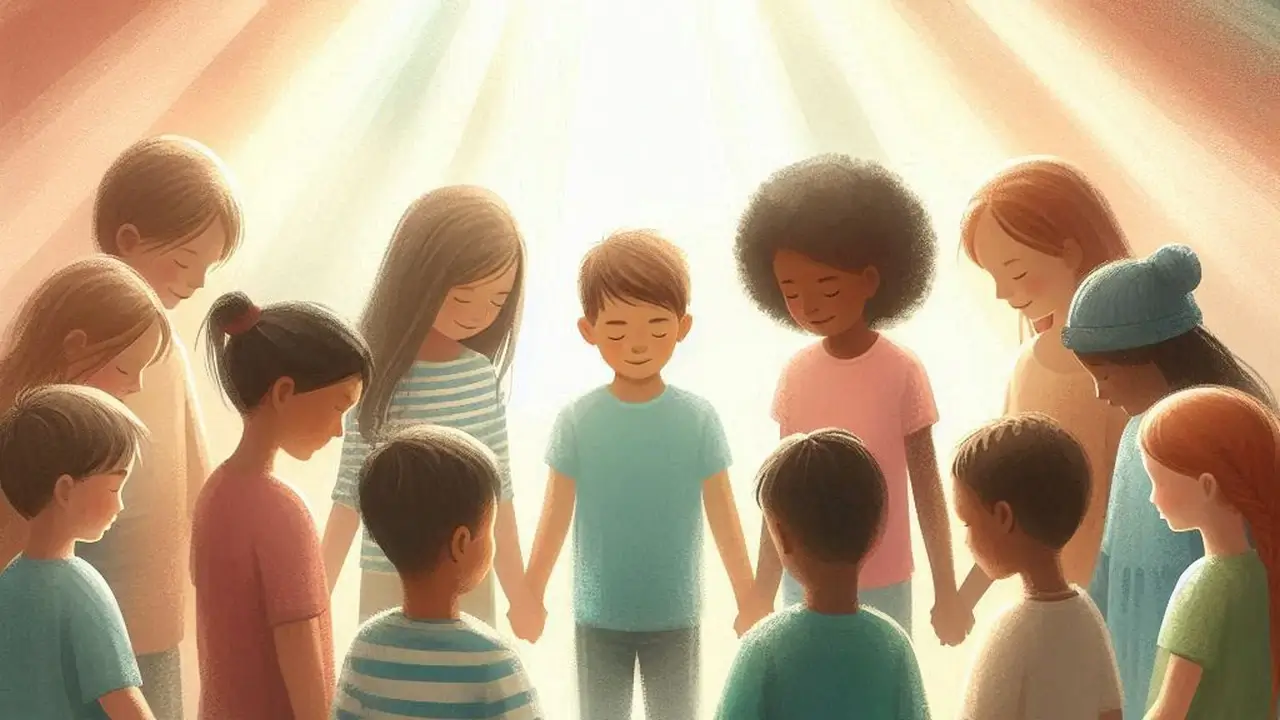 ensinar crianças a orar pelos amigos