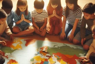 ensinar a criança orar pelo mundo